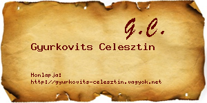 Gyurkovits Celesztin névjegykártya